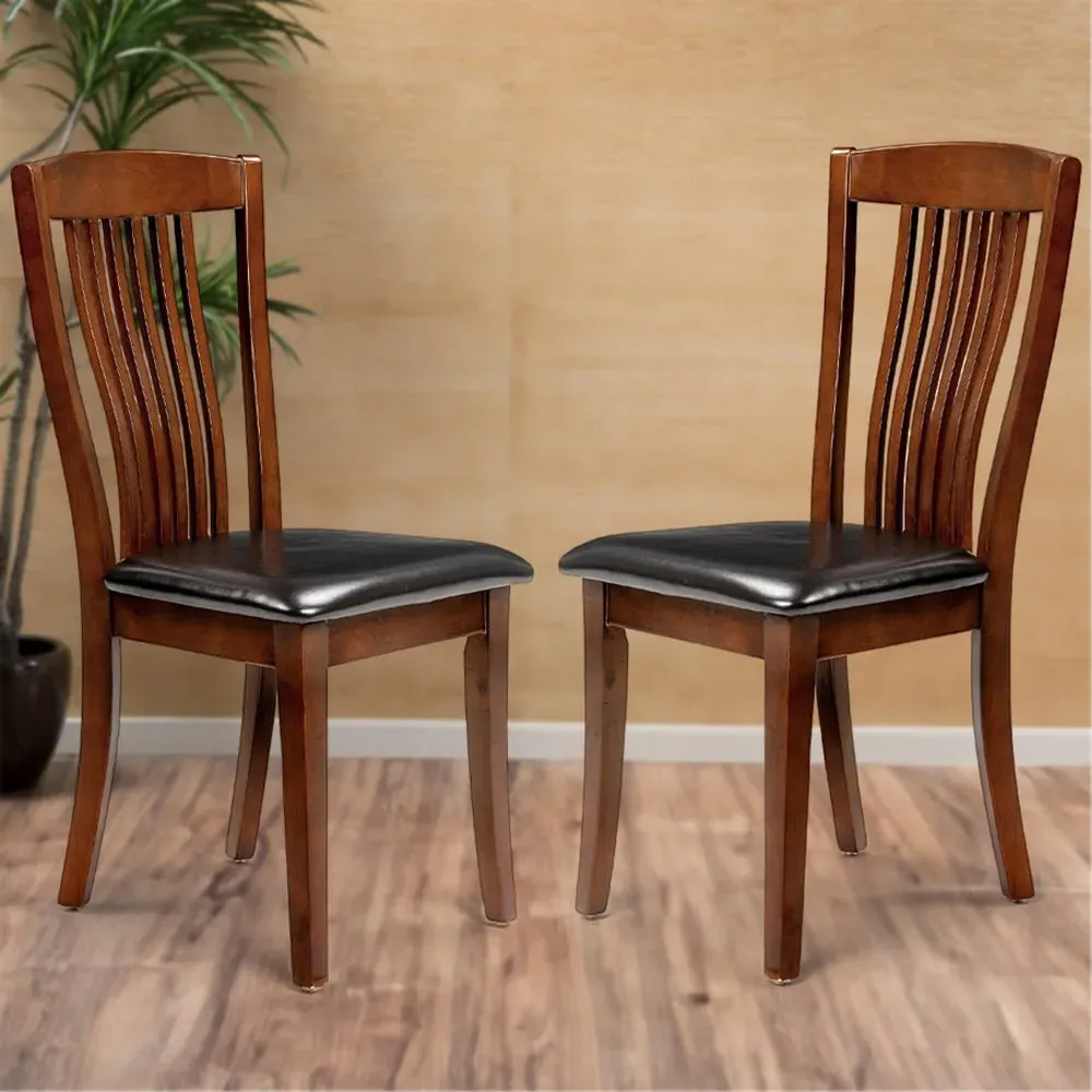 Canterbury Set of 2 Dining Chairs - Brown, Mahogany image
