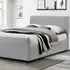Capri Double Bed Frame with Storage - Light Grey, Fabric