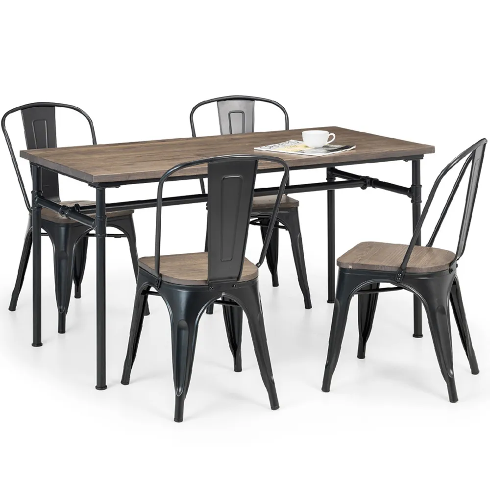 Carnegie 4 Seater Dining Table - Mocha, Elm Wood