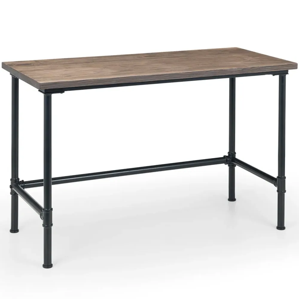 Carnegie Pipe Desk - Mocha, Steel