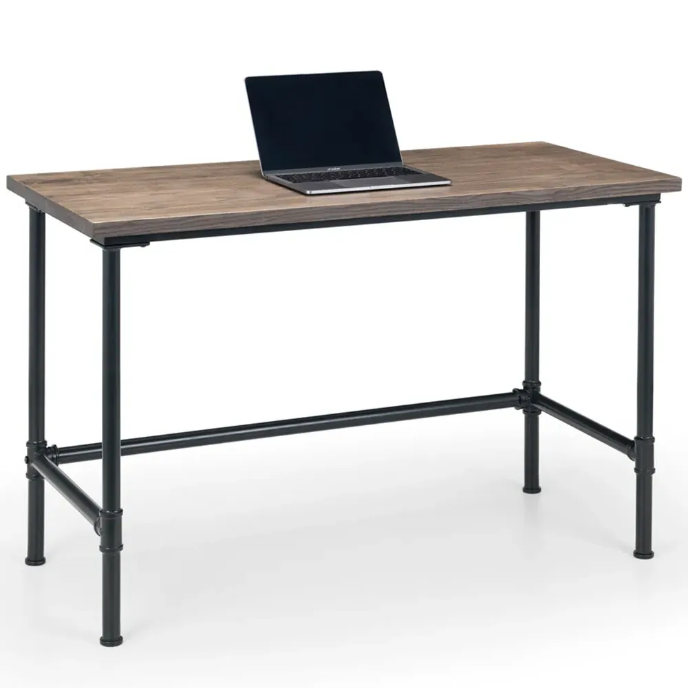Carnegie Pipe Desk - Mocha, Steel
