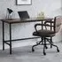 Carnegie Pipe Desk - Mocha, Steel
