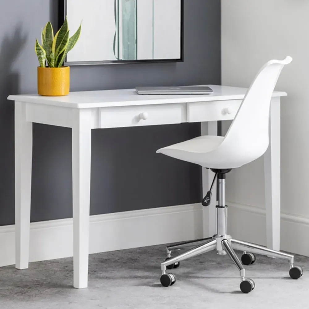 Carrington 2 Drawer Desk - White