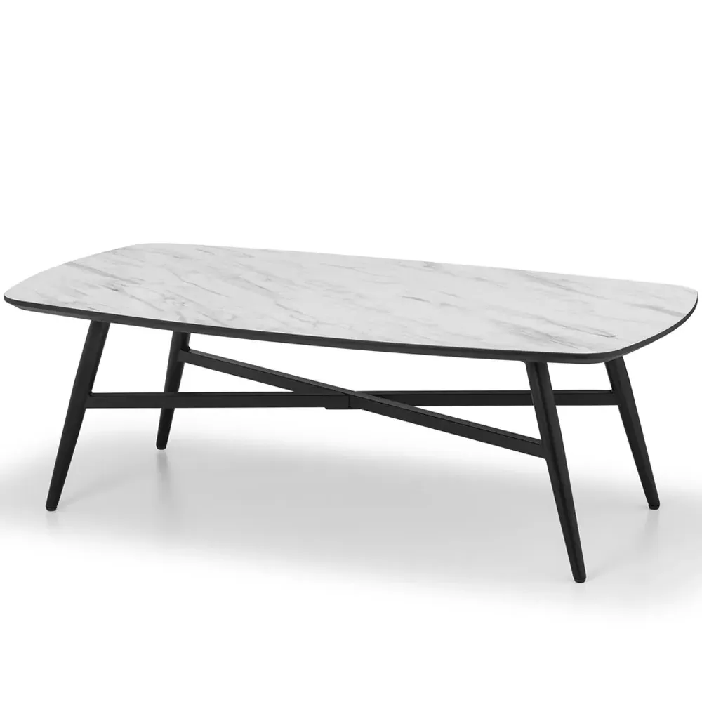 Caruso Rectangular Coffee Table - White, MDF