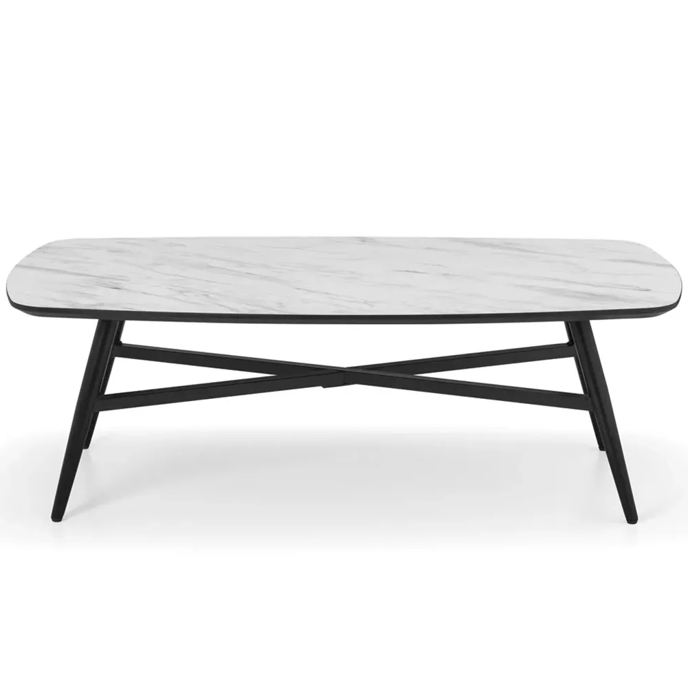 Caruso Rectangular Coffee Table - White, MDF