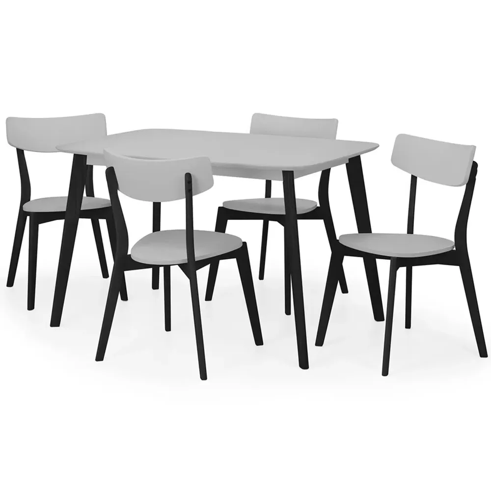 Casa 4 Seater Rectangular Dining Table - Grey, Black