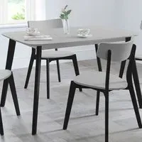 Casa 4 Seater Rectangular Dining Table - Grey, Black