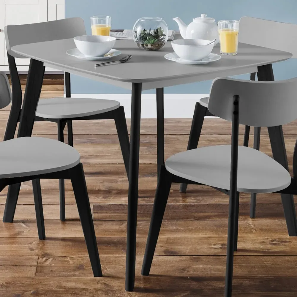 Casa 4-Seater Square Dining Table - Grey, Black image