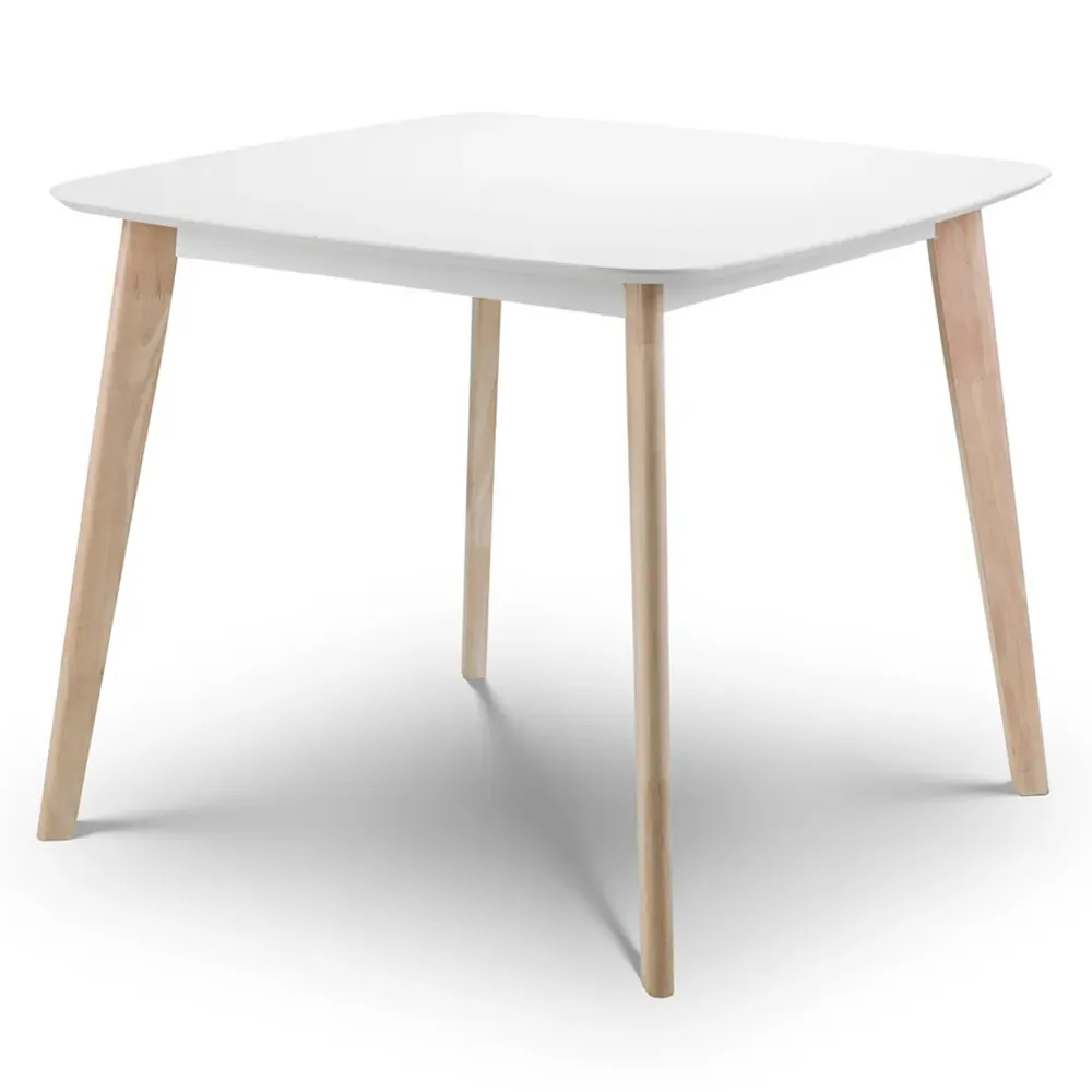 Casa 4-Seater Square Dining Table - White, Oak