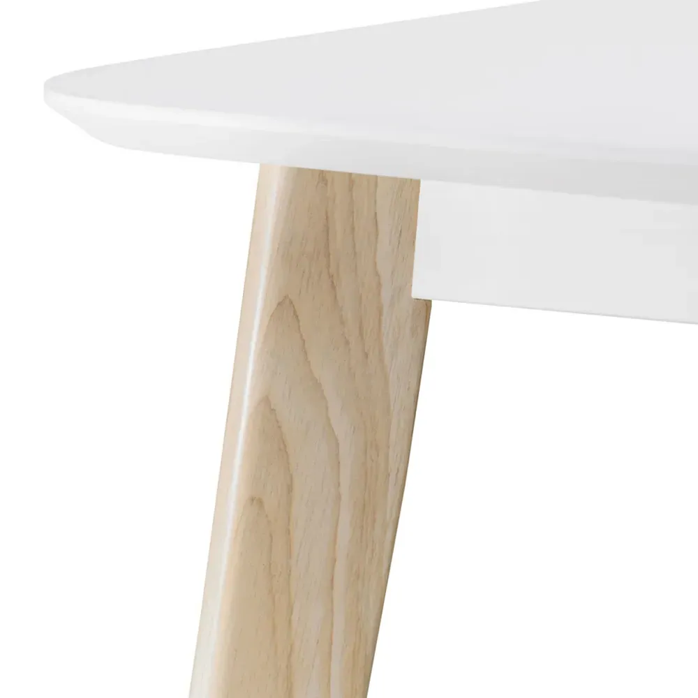 Casa 4-Seater Square Dining Table - White, Oak