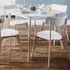 Casa 4-Seater Square Dining Table - White, Oak