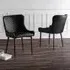 Casa Luxe Set of 2 Dining Chairs - Black, Faux Leather