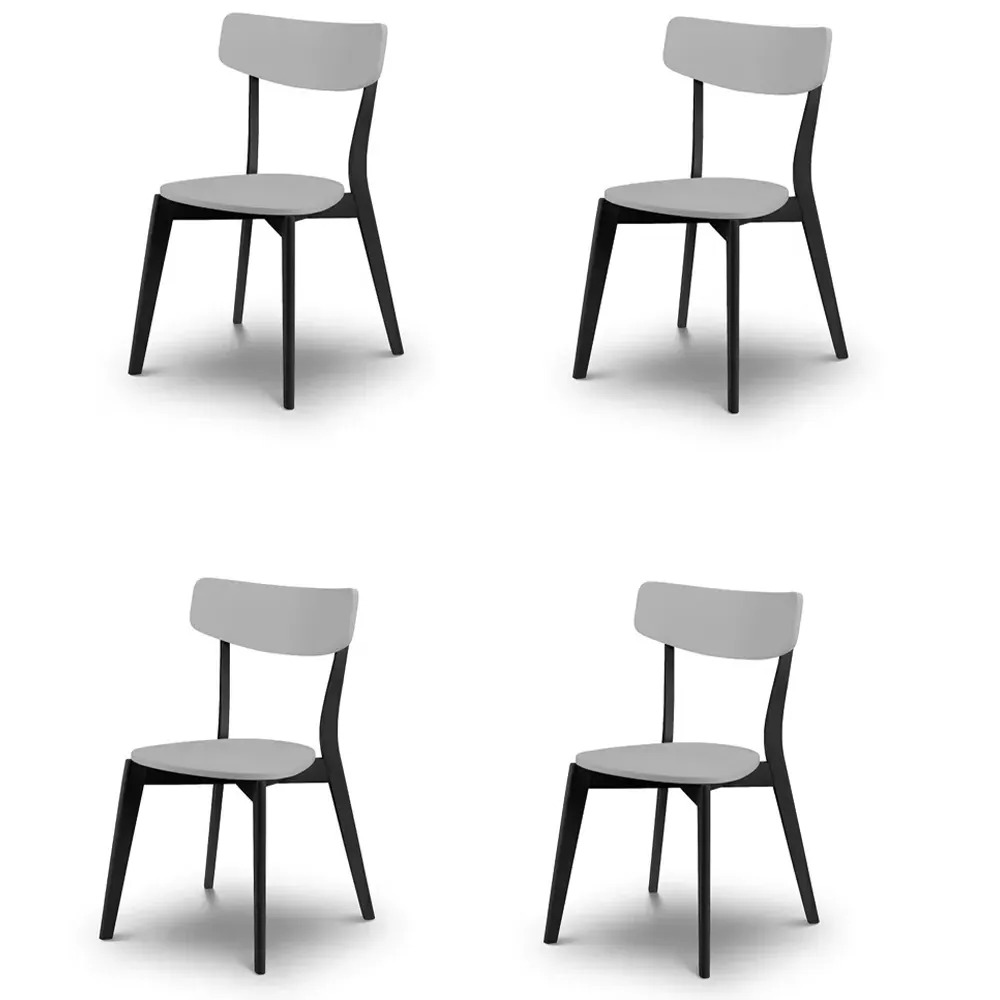Casa Set of 4 Dining Chairs - Grey, Black