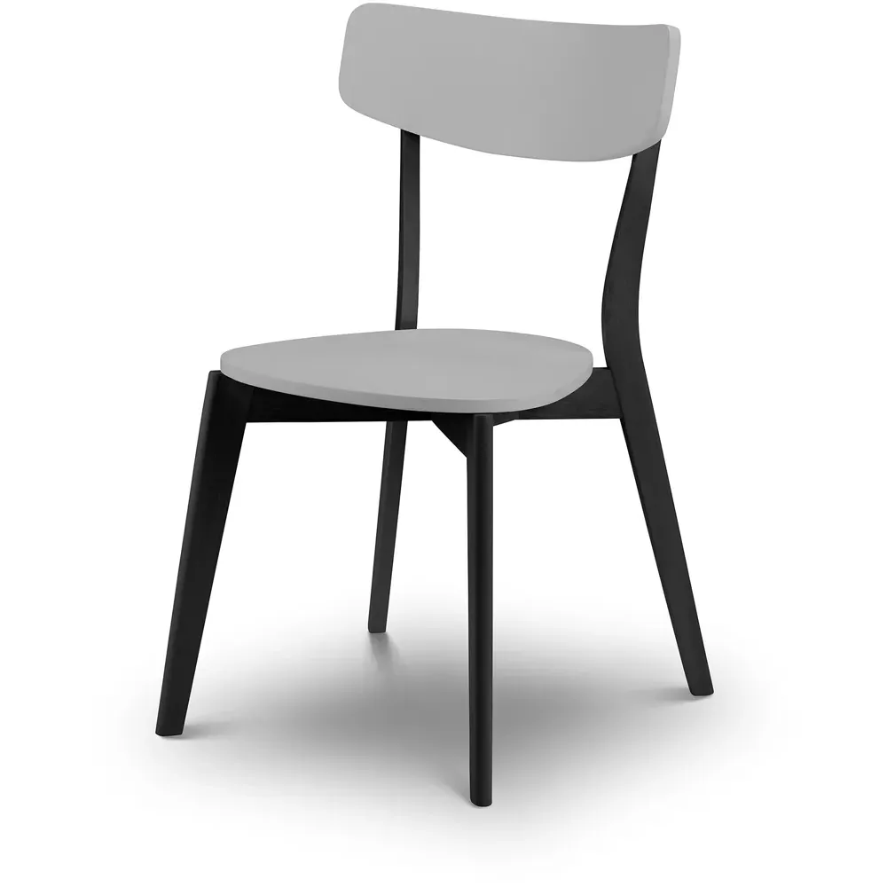 Casa Set of 4 Dining Chairs - Grey, Black