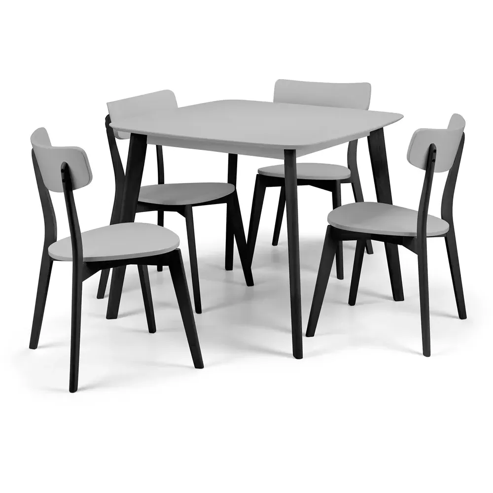 Casa Set of 4 Dining Chairs - Grey, Black