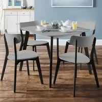 Casa Set of 4 Dining Chairs - Grey, Black