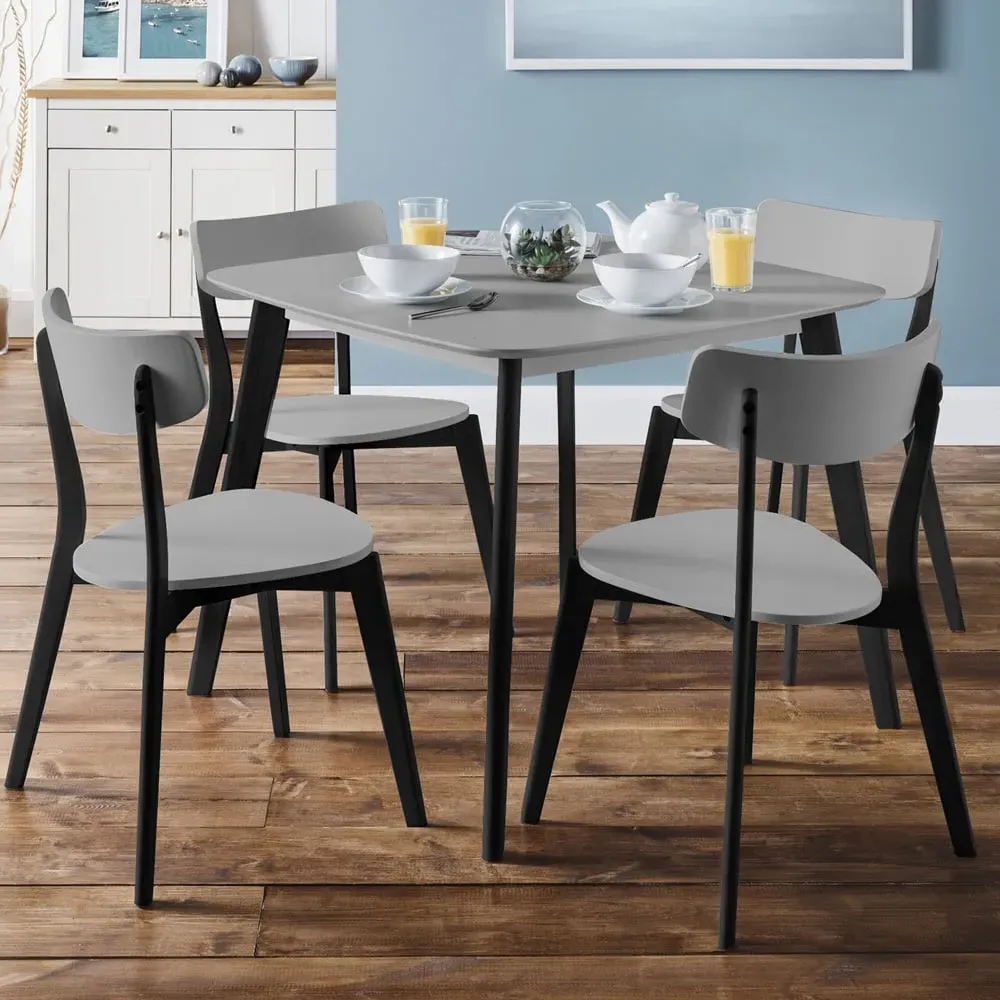 Casa Set of 4 Dining Chairs - Grey, Black image