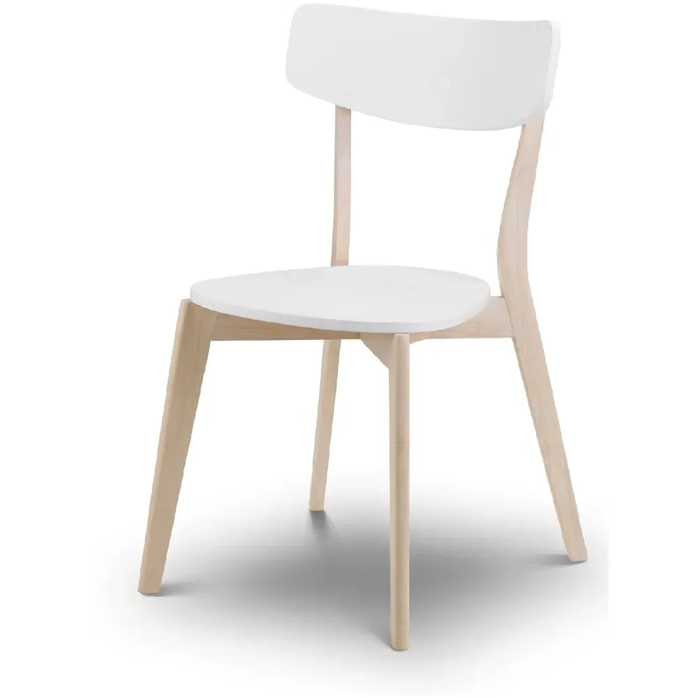 Casa Set of 4 Dining Chairs - White, Oak