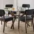 Chelsea 6 Seater Round Glass Dining Table - Wood