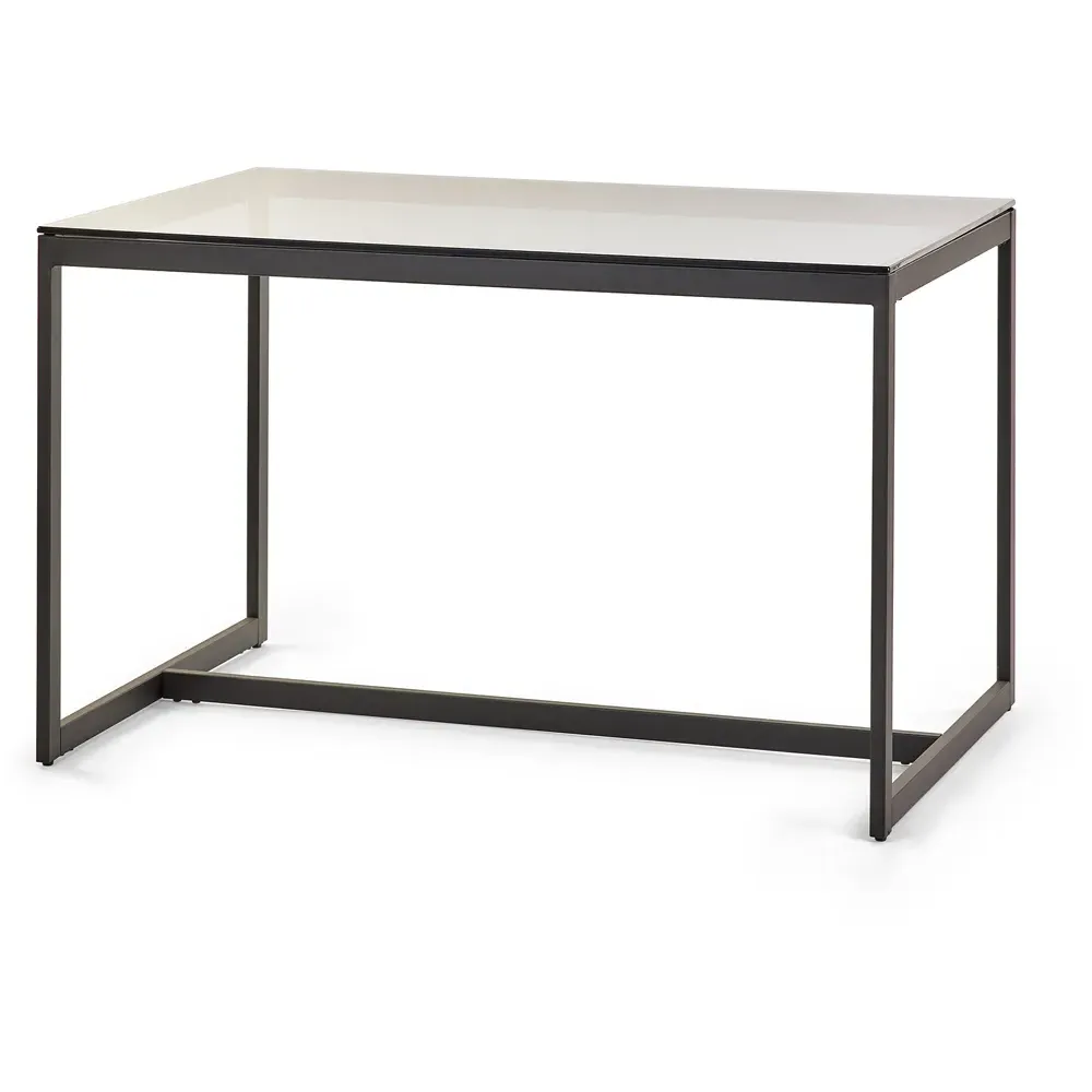 Chicago 4 Seater Dining Table - Black, Smoked Glass