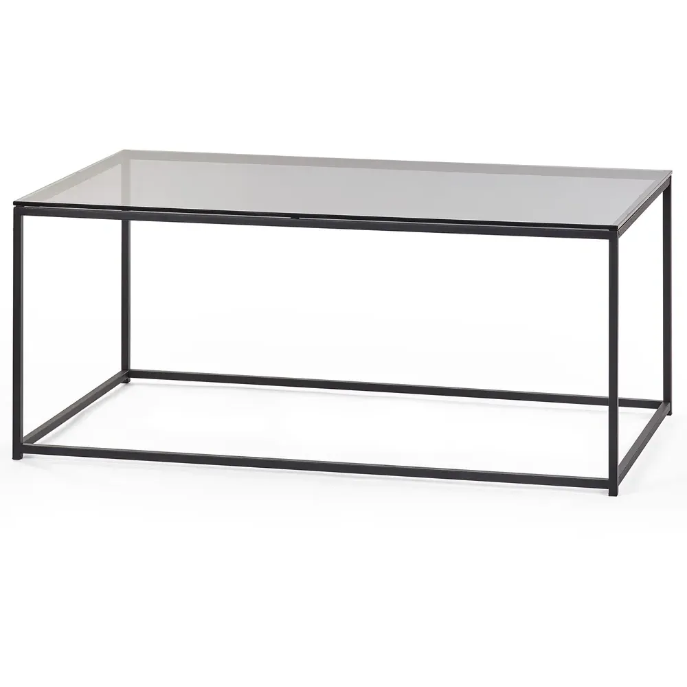 Chicago Coffee Table - Black, Smoked Glass