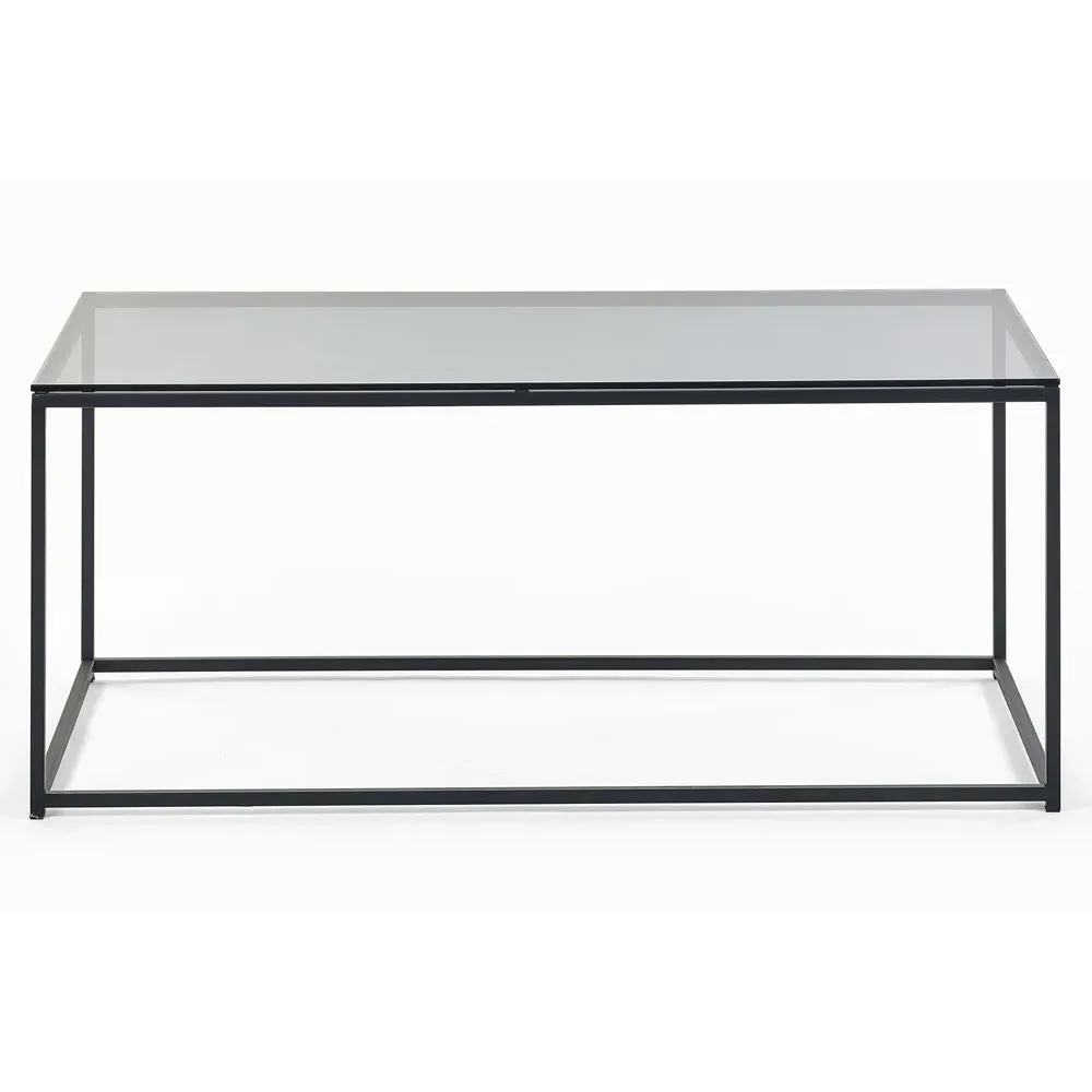 Chicago Coffee Table - Black, Smoked Glass