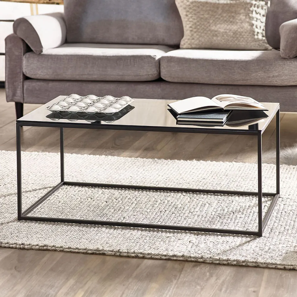 Chicago Coffee Table - Black, Smoked Glass