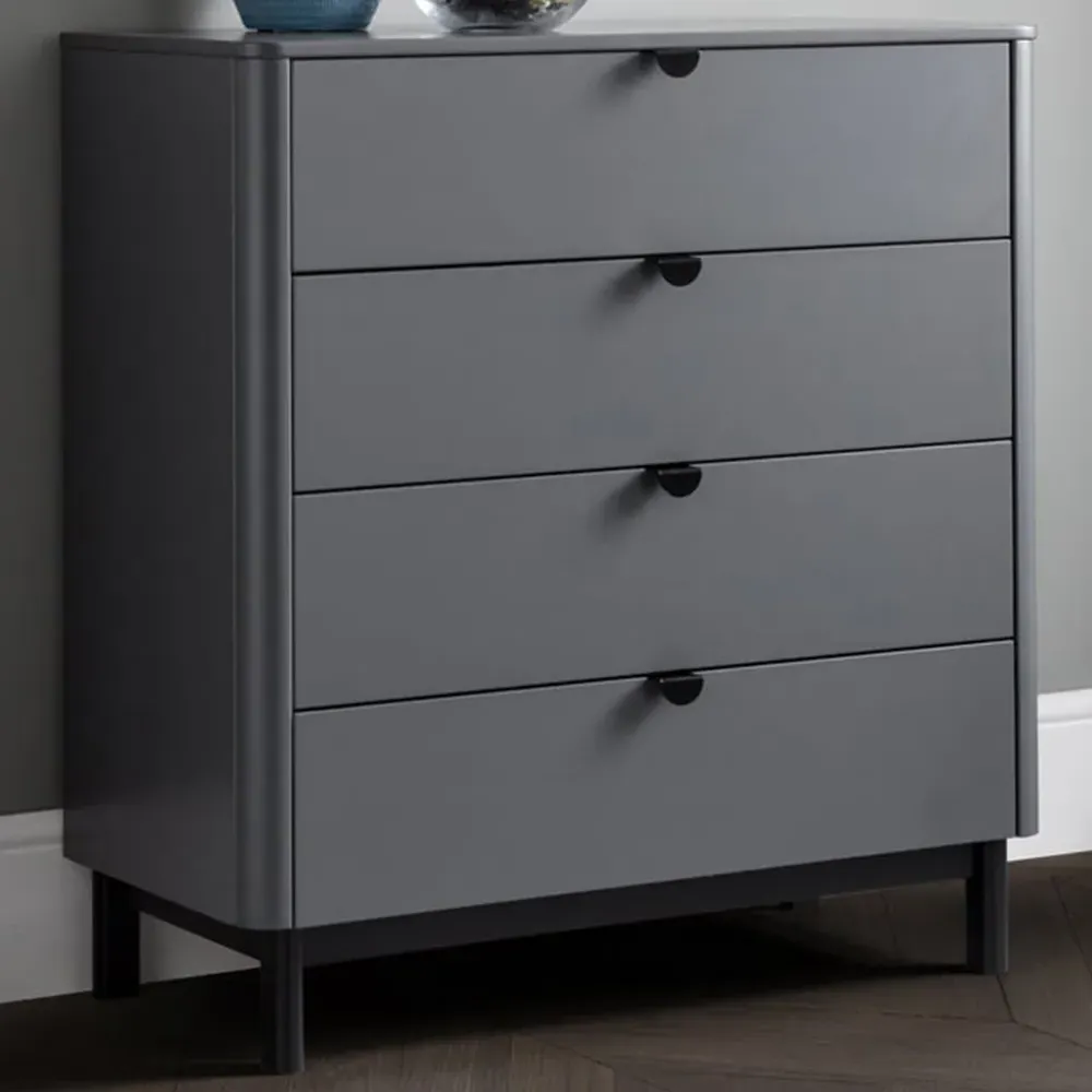 Chloe 4 Drawer Chest of Drawers - Storm Grey