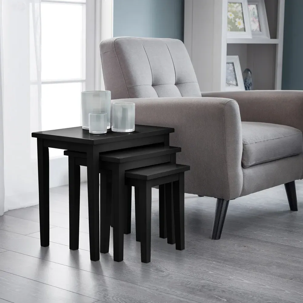Cleo Nest of Tables Set of 3 - Black