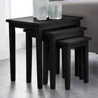 Cleo Nest of Tables Set of 3 - Black