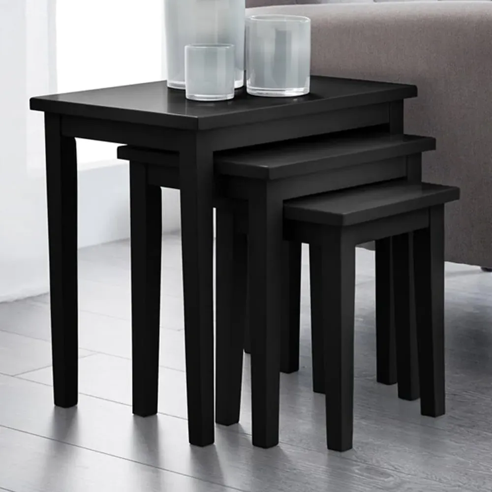 Cleo Nest of Tables Set of 3 - Black image