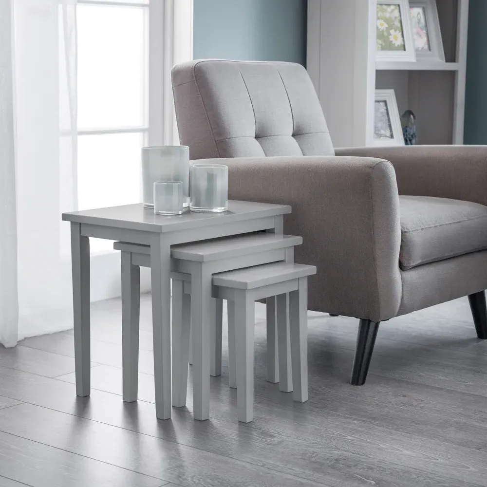Cleo Nest of Tables Set of 3 - Grey
