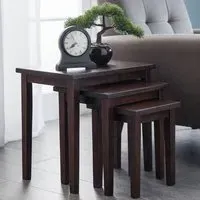 Cleo Nest of Tables Set of 3 - Mahogany