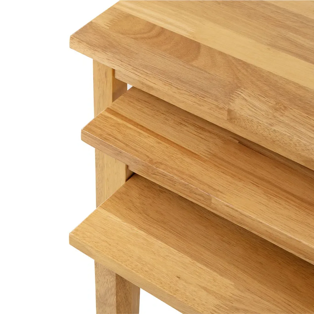 Cleo Nest of Tables Set of 3 - Natural Oak