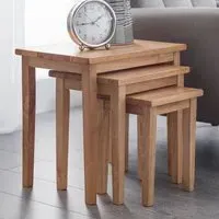 Cleo Nest of Tables Set of 3 - Natural Oak