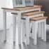 Cleo Nest of Tables Set of 3 - White, Oak