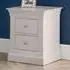 Clermont 2 Drawer Bedside Table - Grey