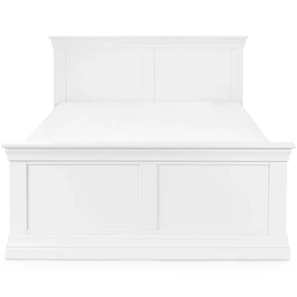 Clermont King Size Bed Frame - White, Pine