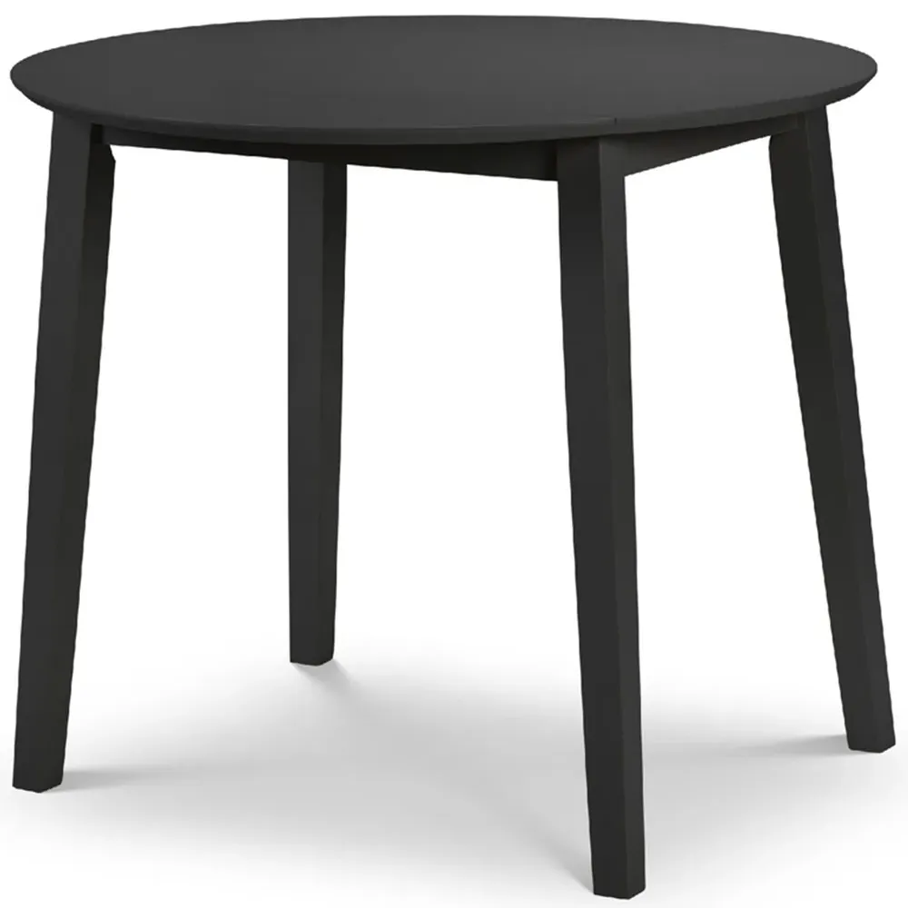 Coast 4-Seater Round Dropleaf Dining Table - Black
