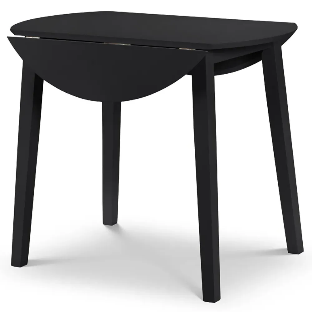 Coast 4-Seater Round Dropleaf Dining Table - Black
