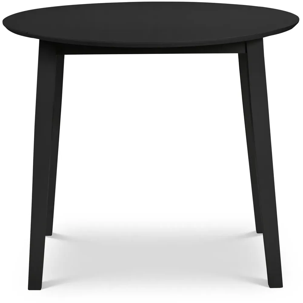 Coast 4-Seater Round Dropleaf Dining Table - Black