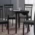 Coast 4-Seater Round Dropleaf Dining Table - Black