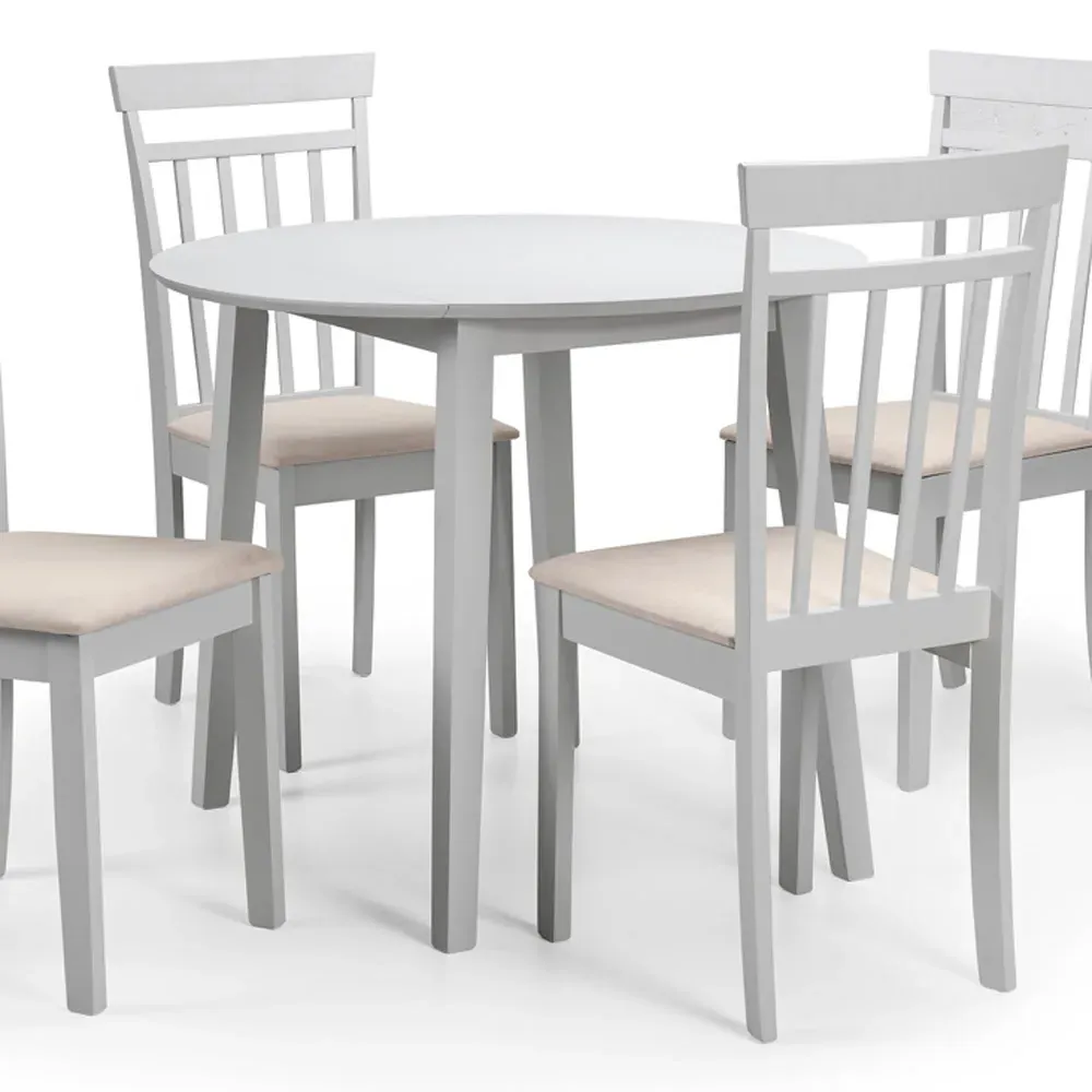 Coast 4-Seater Round Dropleaf Dining Table - Grey