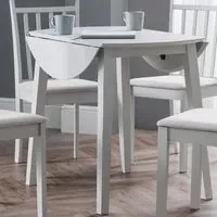 Coast 4-Seater Round Dropleaf Dining Table - Grey