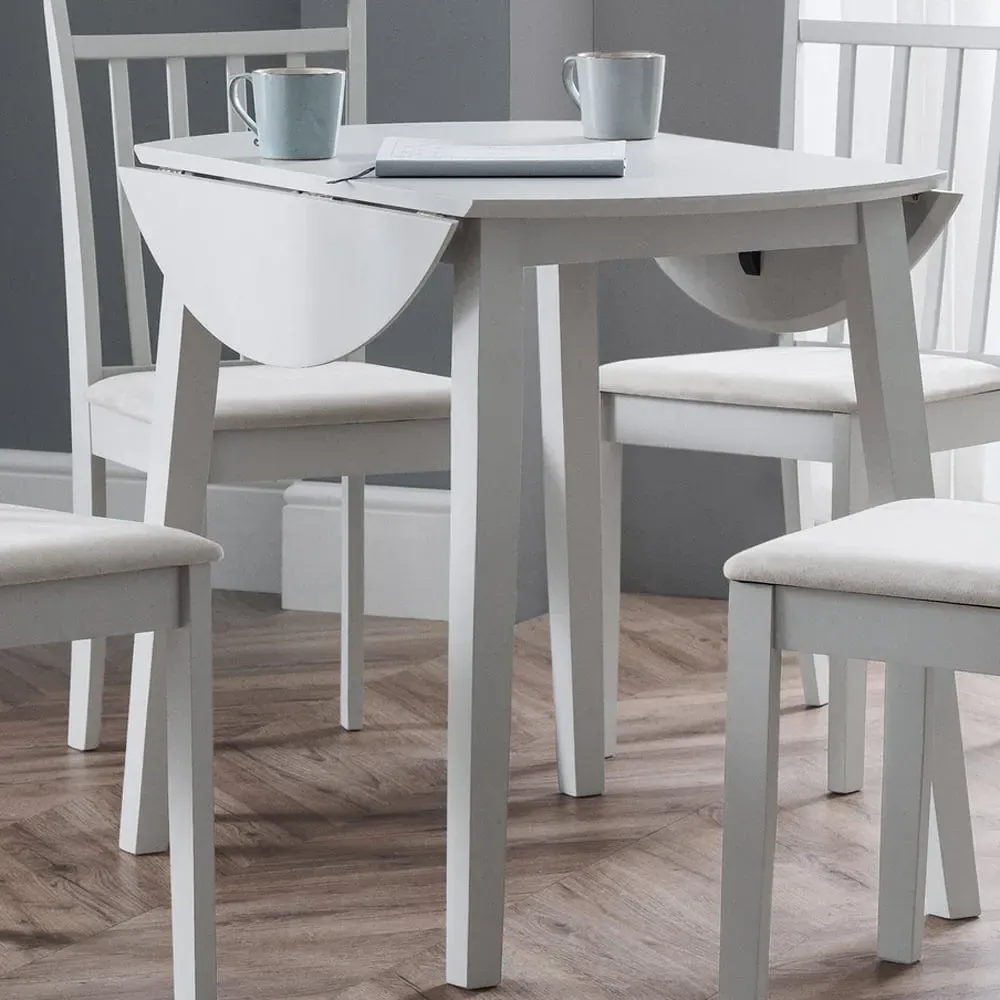 Coast 4-Seater Round Dropleaf Dining Table - Grey