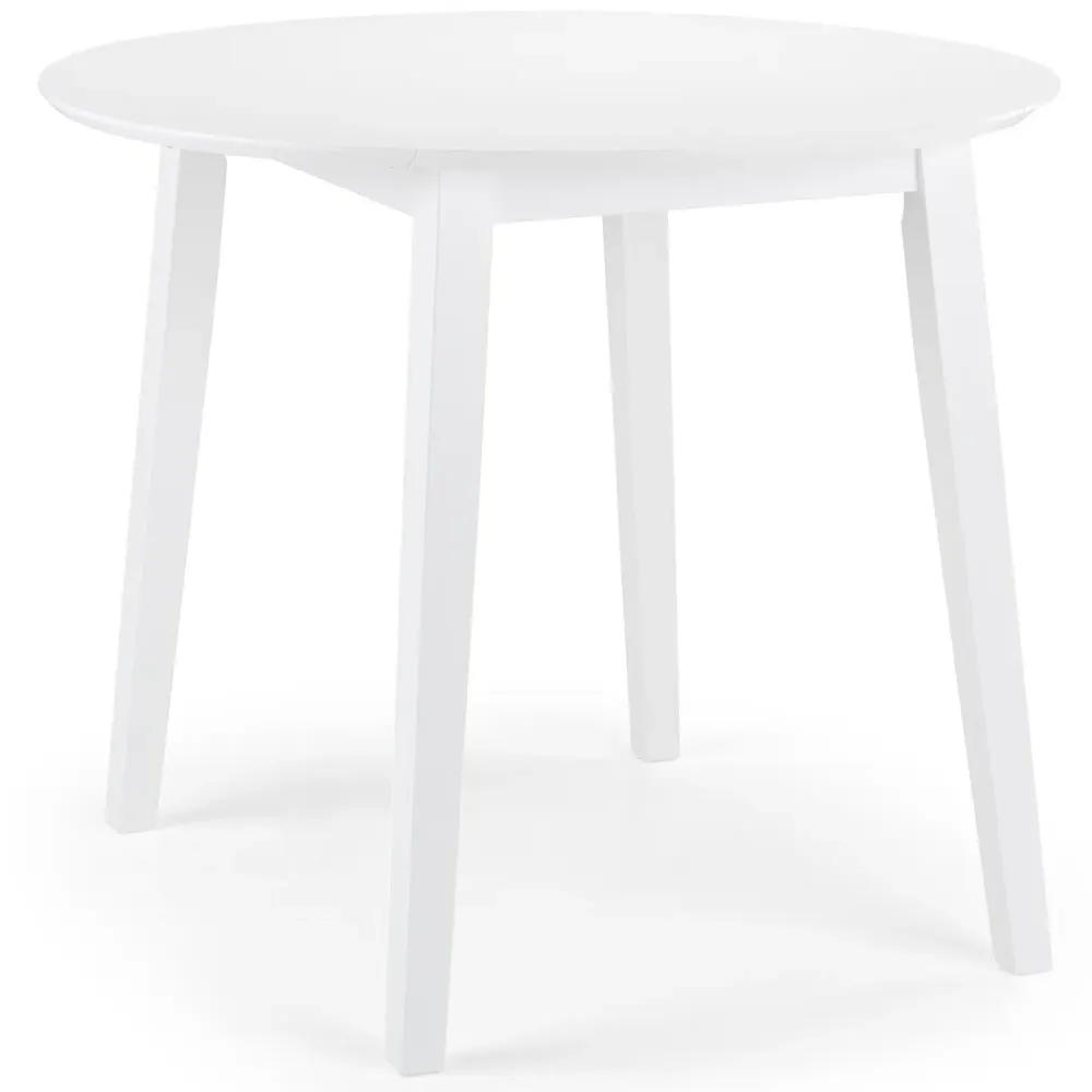 Coast 4-Seater Round Dropleaf Dining Table - White