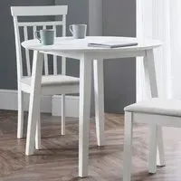 Coast 4-Seater Round Dropleaf Dining Table - White