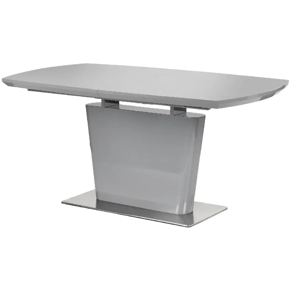 Como 6-Seater Extendable Dining Table - Grey, High Gloss