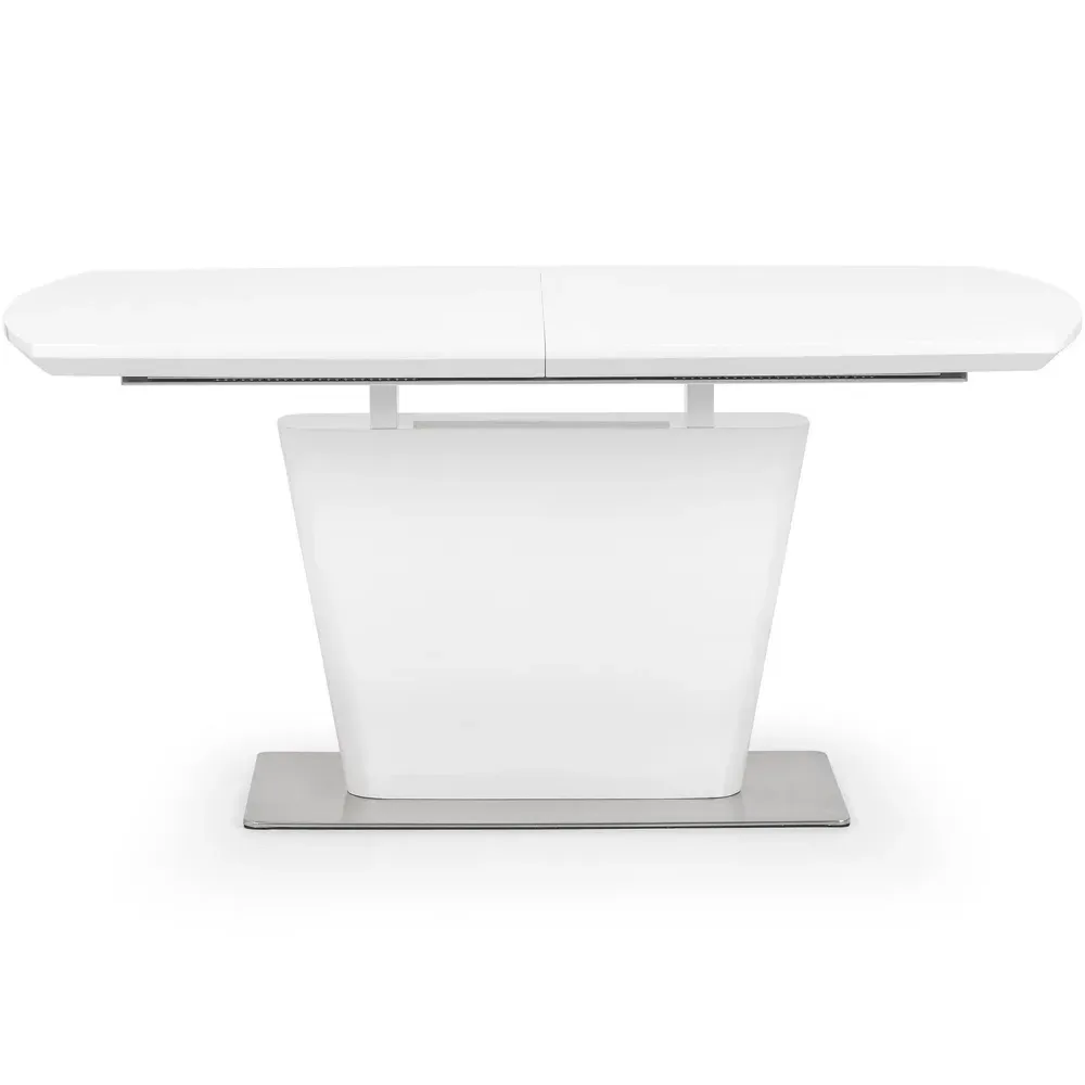Como 6-Seater Extendable Dining Table - White, High Gloss