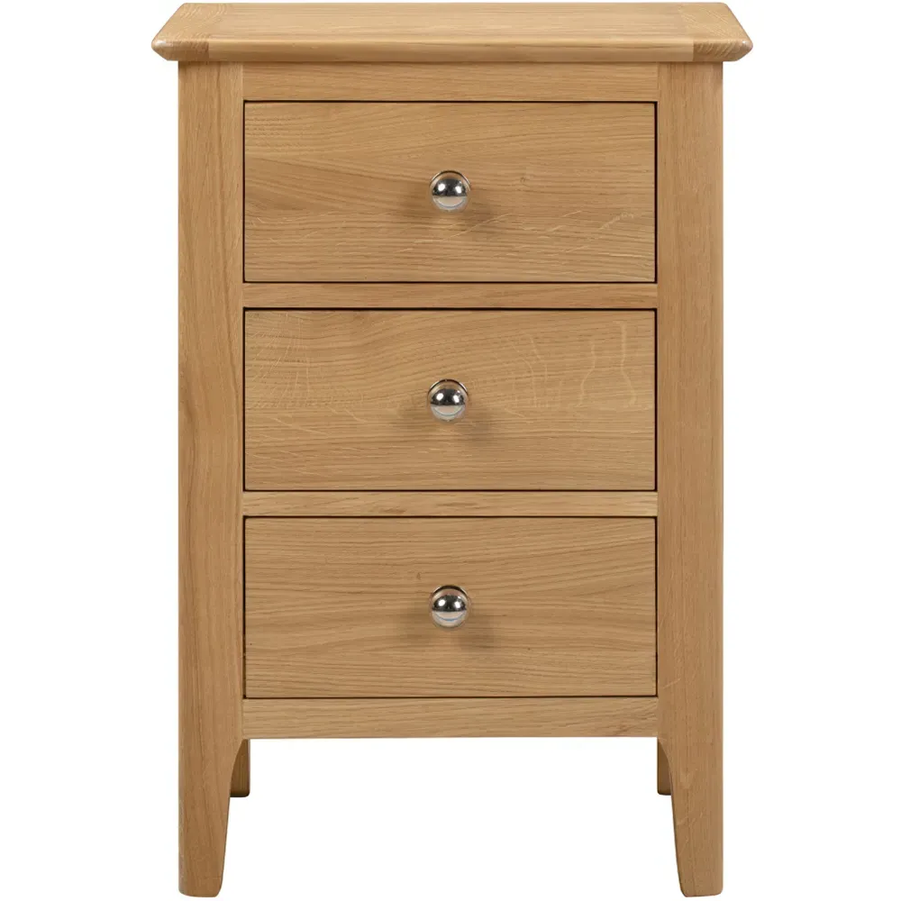 Cotswold 3 Drawer Bedside Table - Natural, Oak